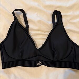 ALO Yoga Black Soft Support Bralette